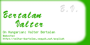 bertalan valter business card